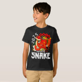 T-shirt Du Serpent Chinois Rouge S (Devant entier)