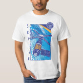 T-shirt du Skylab de hippies de l'espace d'hommes (Devant)