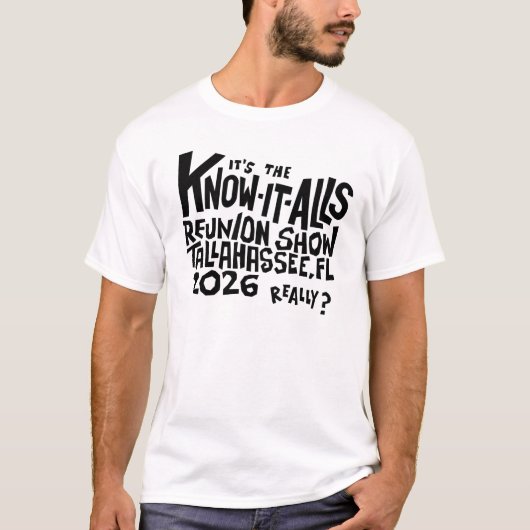 T-Shirt du spectacle de retrouvailles des Know-It- (Devant)