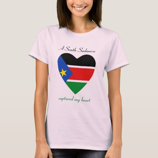 T-shirt du sud d'amoureux de drapeau du Soudan (Devant)