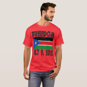 T-shirt du sud de drapeau de liberté du Soudan (Devant entier)
