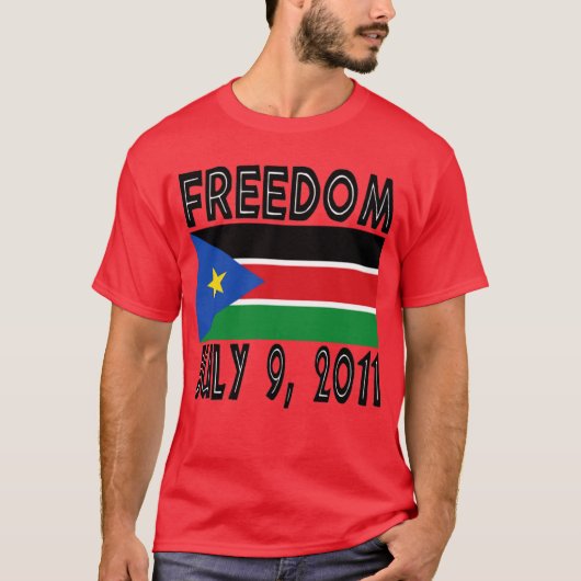T-shirt du sud de drapeau de liberté du Soudan (Devant)
