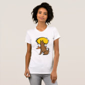 T-shirt du sud-ouest d'art de conception de coyote (Devant entier)