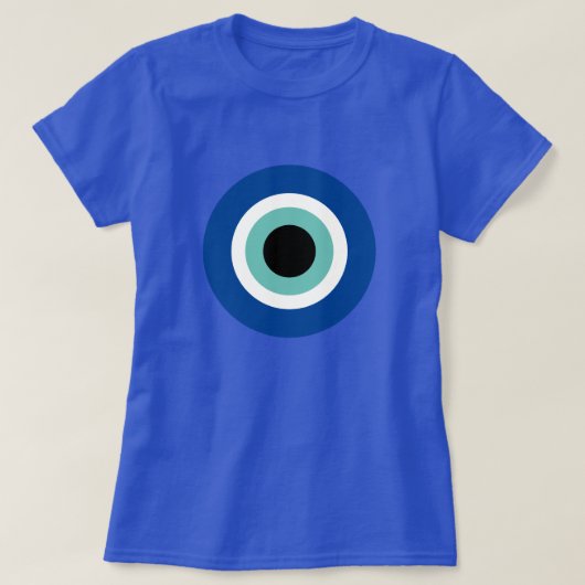 T-shirt du symbole Evil Eye Blue Mati pour femmes (Design devant)