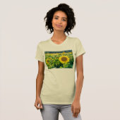 T-shirt du terrain de tournesol doré (Devant entier)