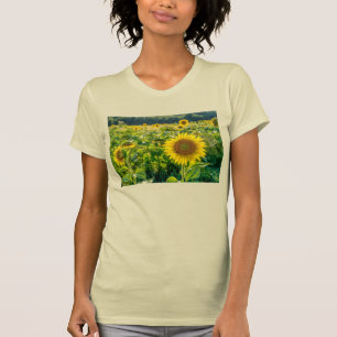 T-shirt du terrain de tournesol doré