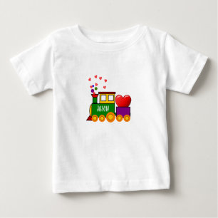 T-shirt du train de jour Valentines pour bébé garç