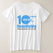 T-shirt du v-cou des femmes, plus des tailles (Design dos)