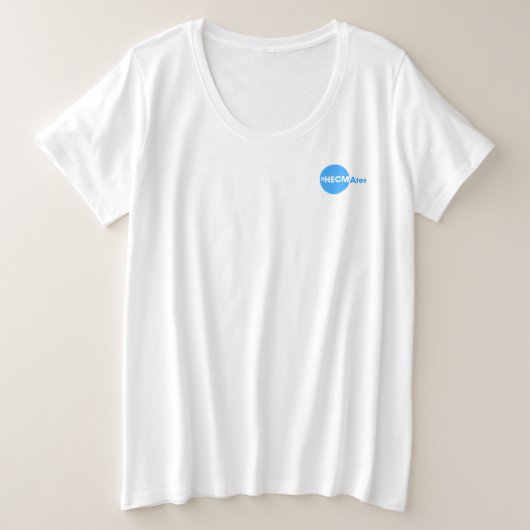 T-shirt du v-cou des femmes, plus des tailles (Design devant)