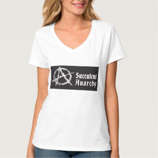 T-shirt du V-cou des femmes succulentes d'anarchie