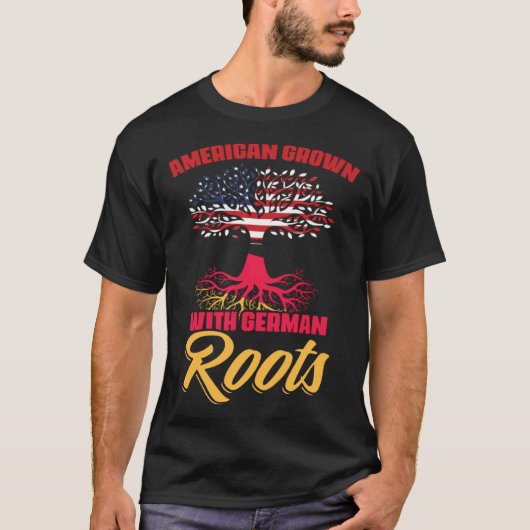 T-shirt Dual Citizenship America Germany Flag Roots German (Devant)