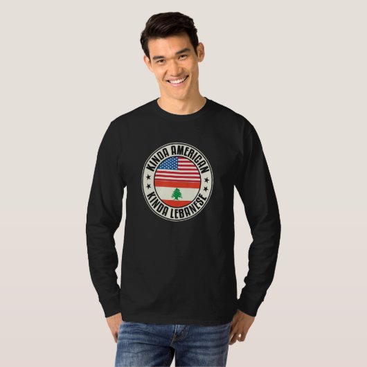 T-shirt Dual Citizenship American Lebanese Lebanon Usa Fla (Devant entier)