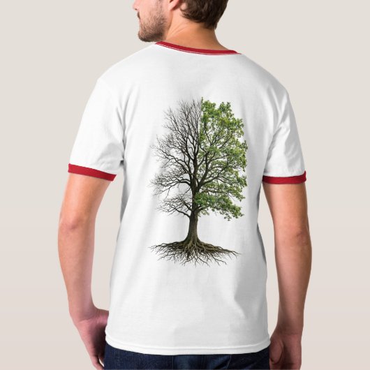 T-shirt Dual Nature Tree of Life Split Design (Dos)