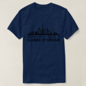 T-shirt Dubaï Skyline GPS Coordonnées Capital Uae 1 (Design devant)