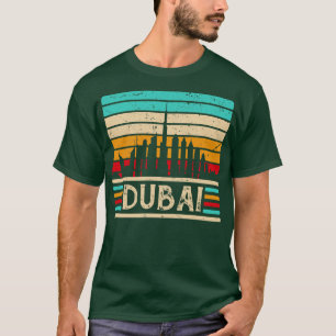 T-shirt Dubaï Skyline Vintage Émirats arabes unis