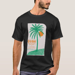 T-shirt Dubaï Souvenir Palmier Vintage Rétro Art UAE