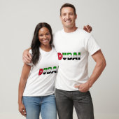 T-shirt Dubaï UAE Hearts Typographie Pays Drapeau (Unisexe)