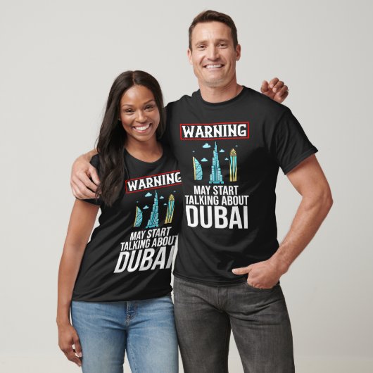 T-shirt Dubai United Arab Emirates Uae City Skyline Map Tr (Unisexe)