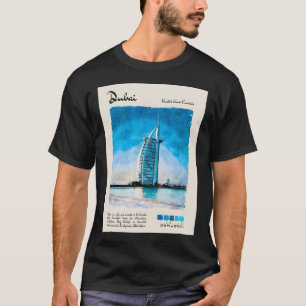 T-shirt Dubaï Vintage Watercolor Travel