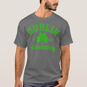 T-shirt Dublin Ireland Est 988 Clover Leaf Shamrock St Pat