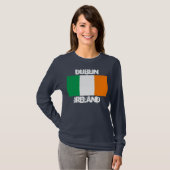 T-shirt Dublin, Irlande avec drapeau irlandais (Devant entier)