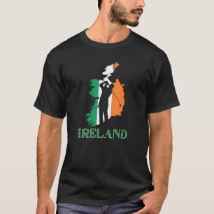 T-shirt Dublin Irlande Roots Drapeau Couleur Irlandais Gol