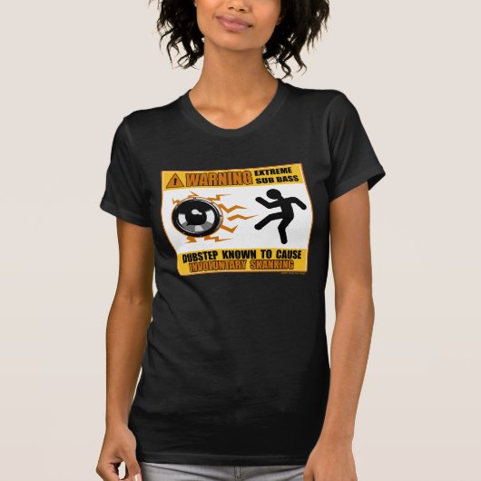 T-shirt DUBSTEP avertissant la basse extrême (Devant)