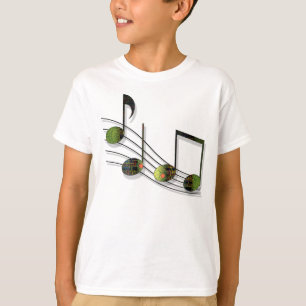 T-shirt Dubstep Notes Enfants et Baby Light Shirt