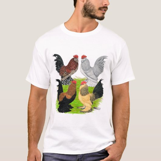 T-shirt D'Uccles quatre coqs (Devant)