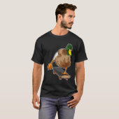T-shirt Duck as Skater with Skateboard (Devant entier)