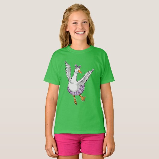 T-shirt Duck Ballerina Ballet Danse (Devant entier)