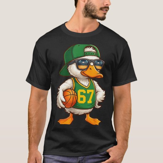 T-shirt Duck Basketball 67 Gen Alpha Slang Srts Men Boys K (Devant)
