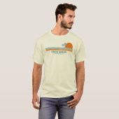 T-shirt Duck Beach Caroline du Nord Sun Palm Trees (Devant entier)