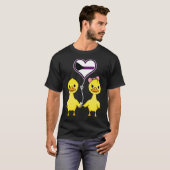 T-shirt Duck Couple Demisexual Pride labrador mamans labos (Devant entier)