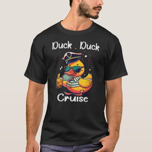 T-shirt Duck Duck Cruise Funny Family Cruising Matching Sq (Devant)