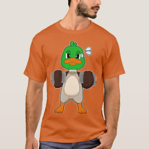 T-shirt Duck Fitness Dumbbells Sports