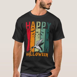 T-shirt Duck Girls Boys Retro Style Halloween Diner Par