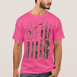 T-shirt Duck Hunting Camo Men Camouflage Hunter Gift Ameri