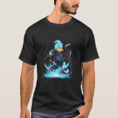 T-shirt Duck Ice Hockey Player Hockey Stick Goalkeeper  (Devant)