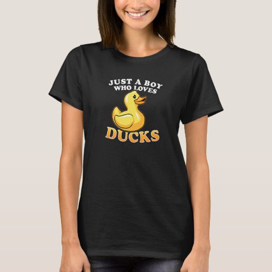 T-shirt Duck Juste Un Garçon Qui Aime Les Canards Mignons  (Devant)