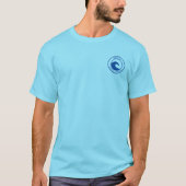 T-shirt Duck NC Blue Ocean Wave Circle Design (Devant)
