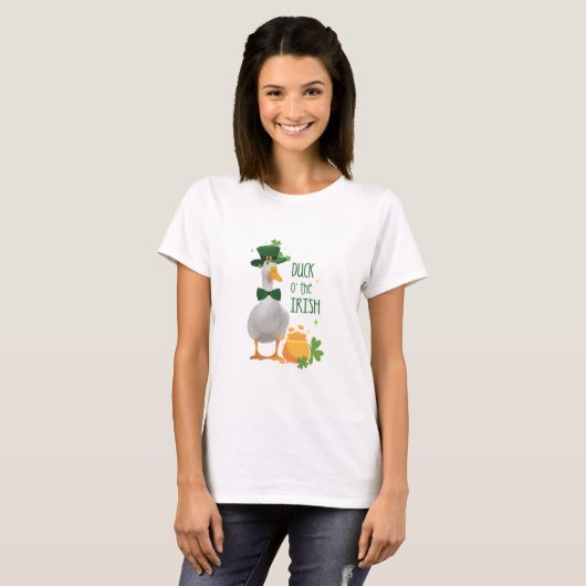 T-shirt Duck o' the Irish St. Patricks Day (Devant entier)
