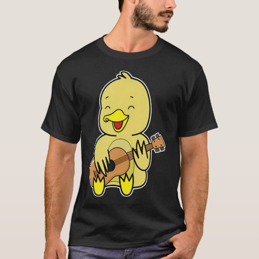 T-shirt Duck Playing Guitar (Devant)