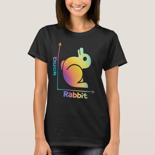 T-shirt Duck Rabbit Illusion optique Science Math Gee Nerd (Devant)
