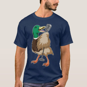 T-shirt Duck Singer Microphone Music