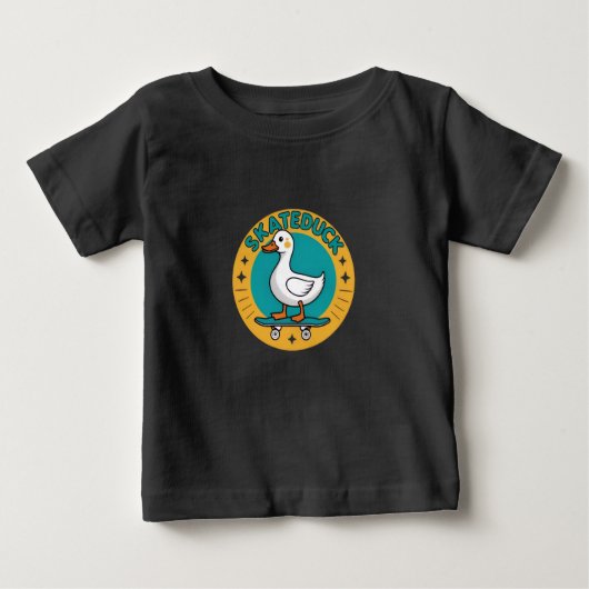 T-shirt Duck Skate Co. Cool Cartoon Skater (Devant)