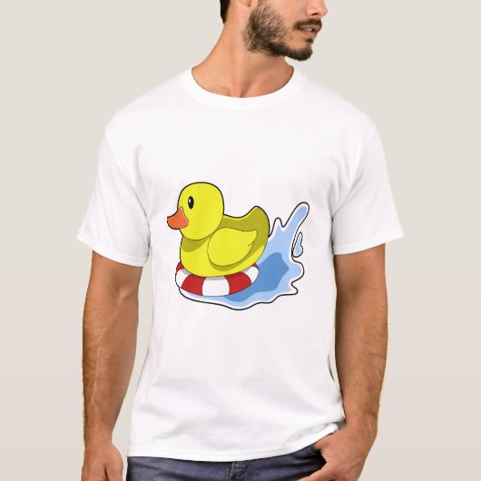 T-shirt Duck with Swim ring à Water.PNG (Devant)