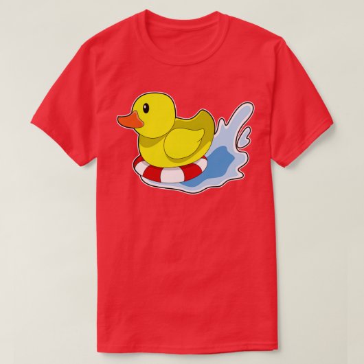 T-shirt Duck with Swim ring in Water (Design devant)