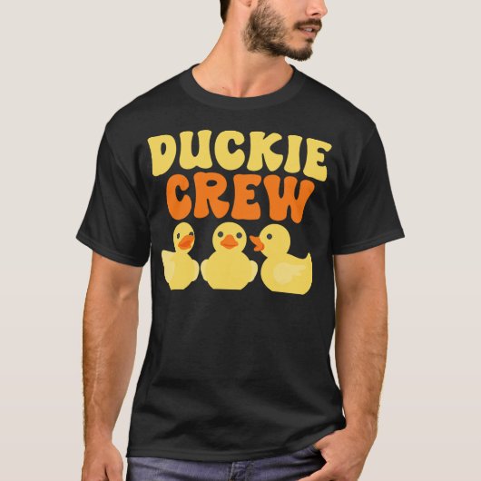 T-shirt Duckie Crew Funny Yellow Rubber Duck Cute Animal L (Devant)