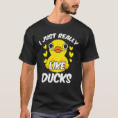 T-shirt Duckie Cute Duckling Bath Toy Je Vraiment Comme (Devant)